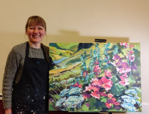 Julia Borodina acrylic demonstration b Feb 2025.